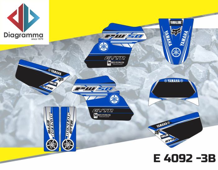 ΣΕΤ ΑΥΤΟΚΟΛΛΗΤΑ ΓΙΑ YAMAHA PW 50 all years ΚΙΤ ΓΡΑΦΙΚΩΝ DECALS KIT