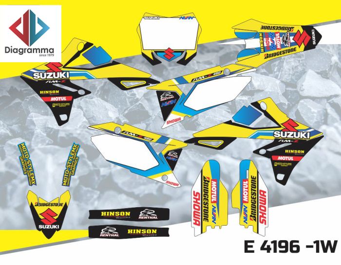 ΣΕΤ ΑΥΤΟΚΟΛΛΗΤΑ ΓΙΑ SUZUKI RMZ 450 2018-2019 ΚΙΤ ΓΡΑΦΙΚΩΝ DECALS KIT