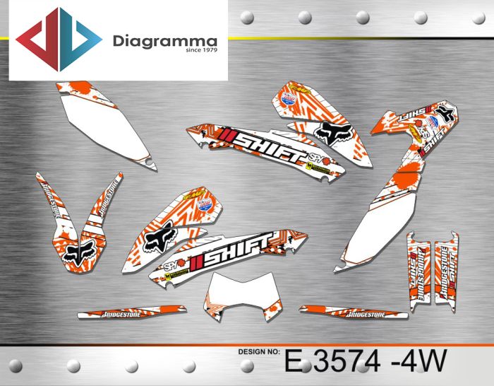 ΣΕΤ ΑΥΤΟΚΟΛΛΗΤΑ ΓΙΑ KTM 690 enduro 2007-2011 ΚΙΤ ΓΡΑΦΙΚΩΝ DECALS KIT