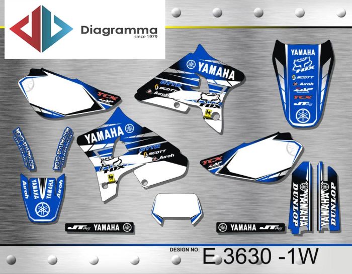 ΣΕΤ ΑΥΤΟΚΟΛΛΗΤΑ ΓΙΑ YAMAHA WR 200 1992-1999 ΚΙΤ ΓΡΑΦΙΚΩΝ DECALS KIT