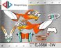 ΣΕΤ ΑΥΤΟΚΟΛΛΗΤΑ ΓΙΑ KTM EXC series 2008-2011 ΚΙΤ ΓΡΑΦΙΚΩΝ DECALS KIT