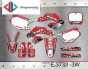 ΣΕΤ ΑΥΤΟΚΟΛΛΗΤΑ ΓΙΑ HONDA CR 125-250 2000-2001 ΚΙΤ ΓΡΑΦΙΚΩΝ DECALS KIT