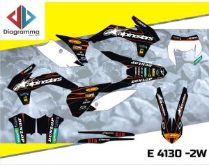 ΣΕΤ ΑΥΤΟΚΟΛΛΗΤΑ ΓΙΑ KTM EXC series 2014-2016 ΚΙΤ ΓΡΑΦΙΚΩΝ DECALS KIT