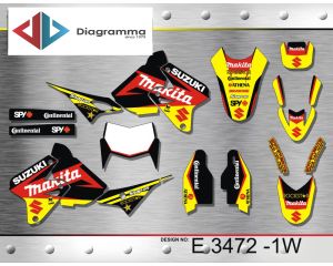 ΣΕΤ ΑΥΤΟΚΟΛΛΗΤΑ ΓΙΑ SUZUKI DRZ 400 1998-2018 ΚΙΤ ΓΡΑΦΙΚΩΝ DECALS KIT