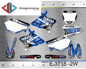 ΣΕΤ ΑΥΤΟΚΟΛΛΗΤΑ ΓΙΑ YAMAHA YZ 125-250 2002-2014 ΚΙΤ ΓΡΑΦΙΚΩΝ DECALS KIT